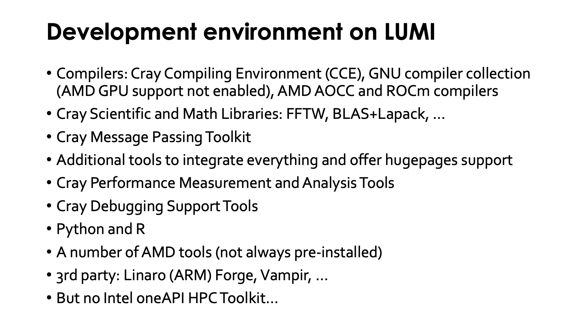 Slide Development environment