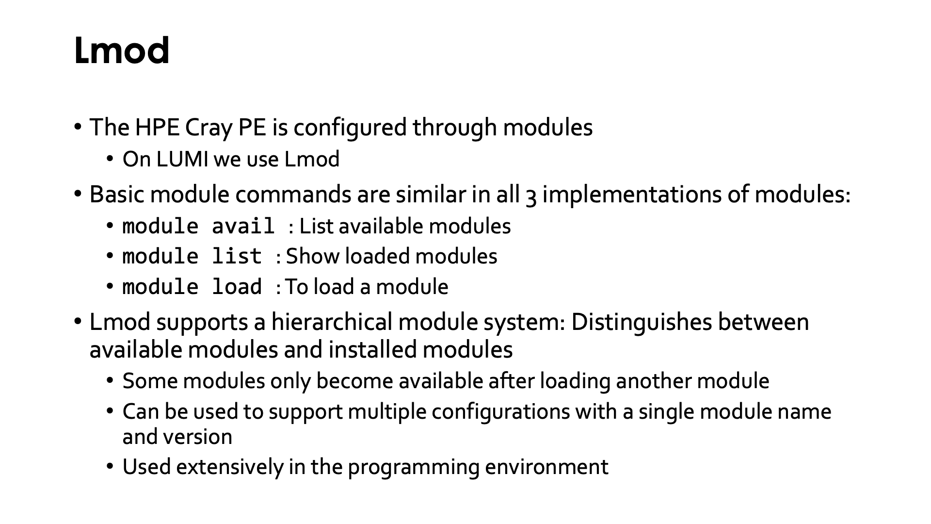 Slide Lmod