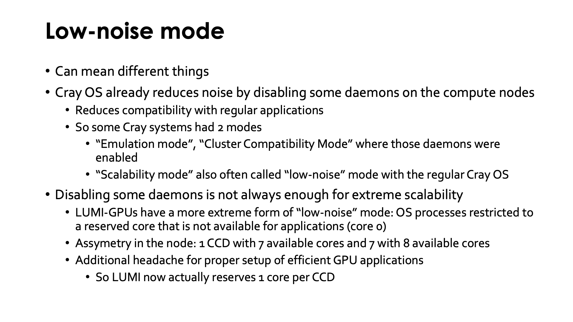 Slide Low-noise mode