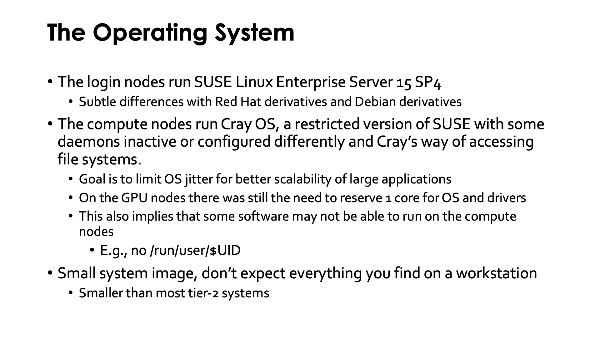 Slide The OS on LUMI