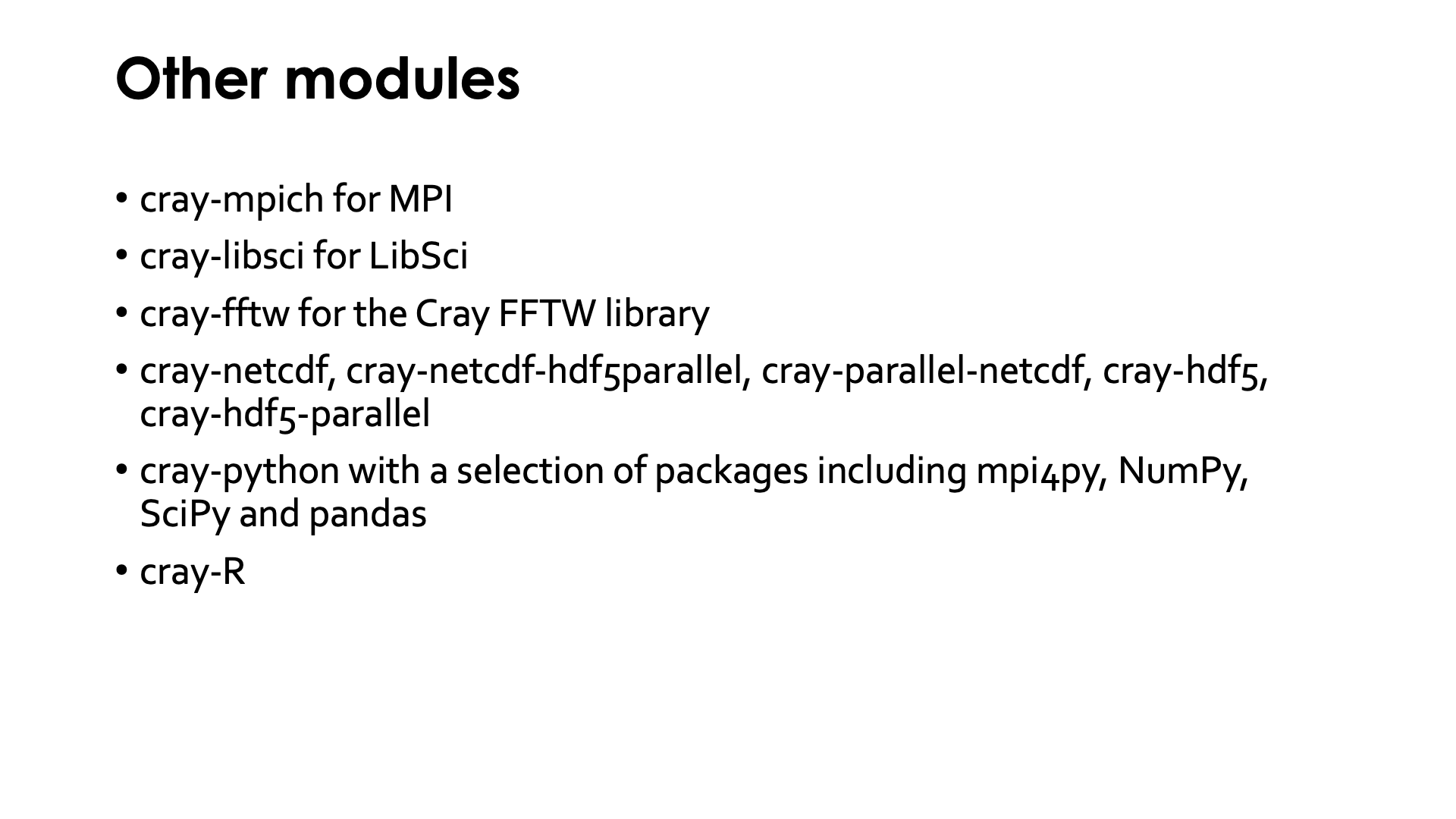 Slide Other modules