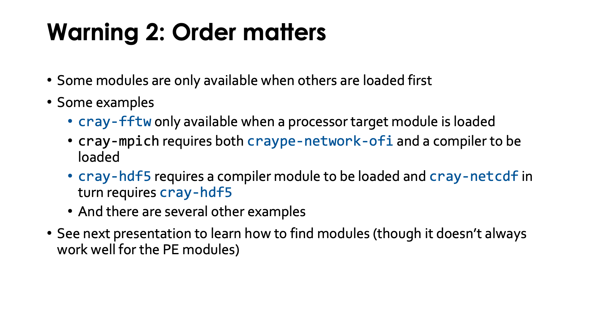 Slide Order of loading modules