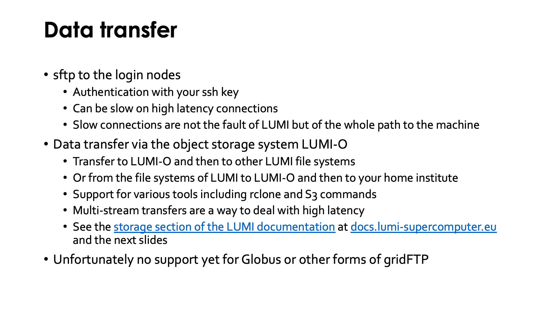 Slide Data Transfer