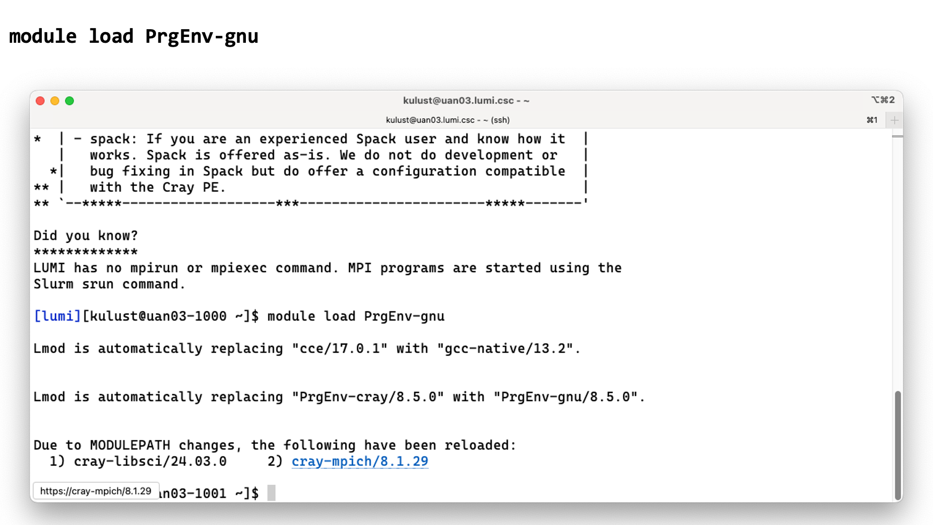 module load PrgEnv-gnu