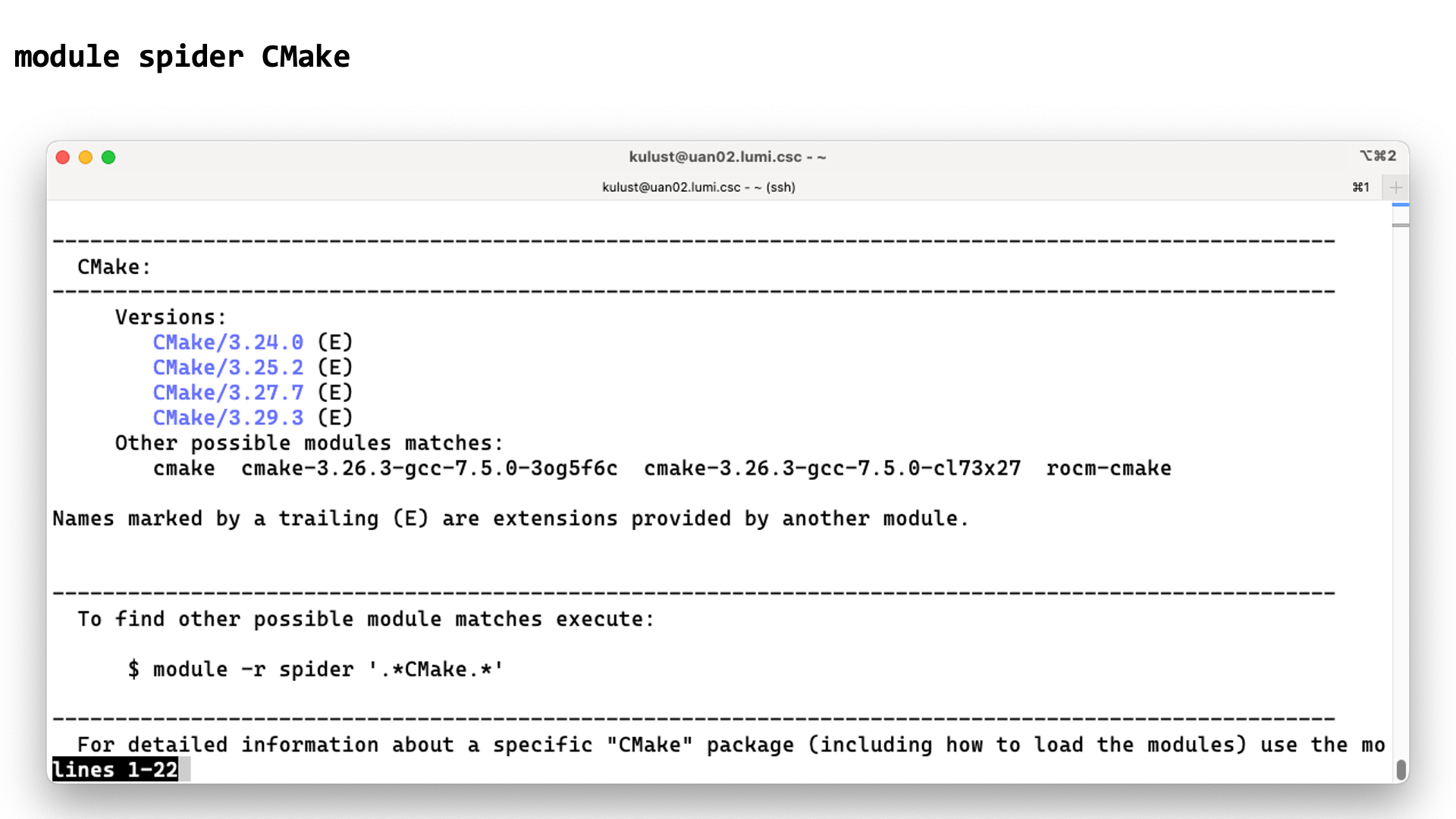 module spider CMake