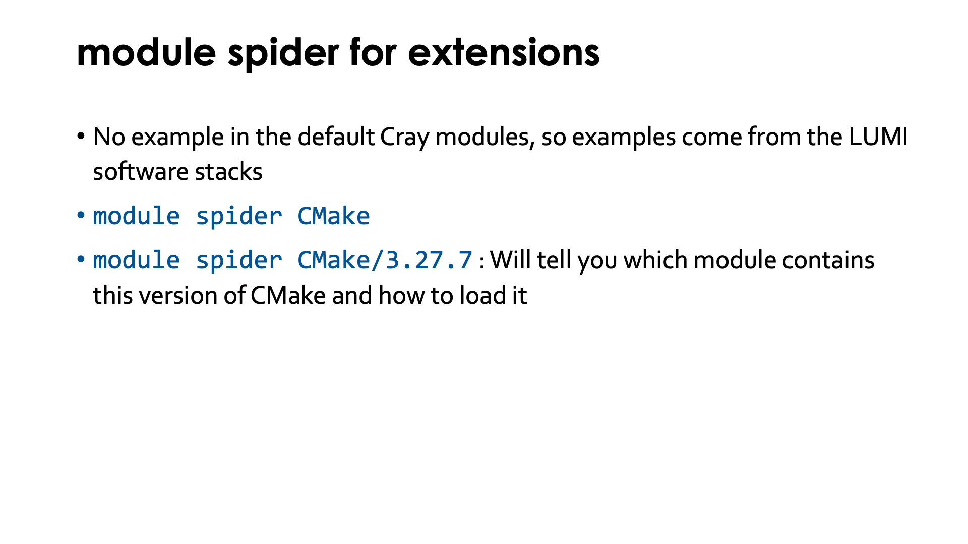 module spider for extensions