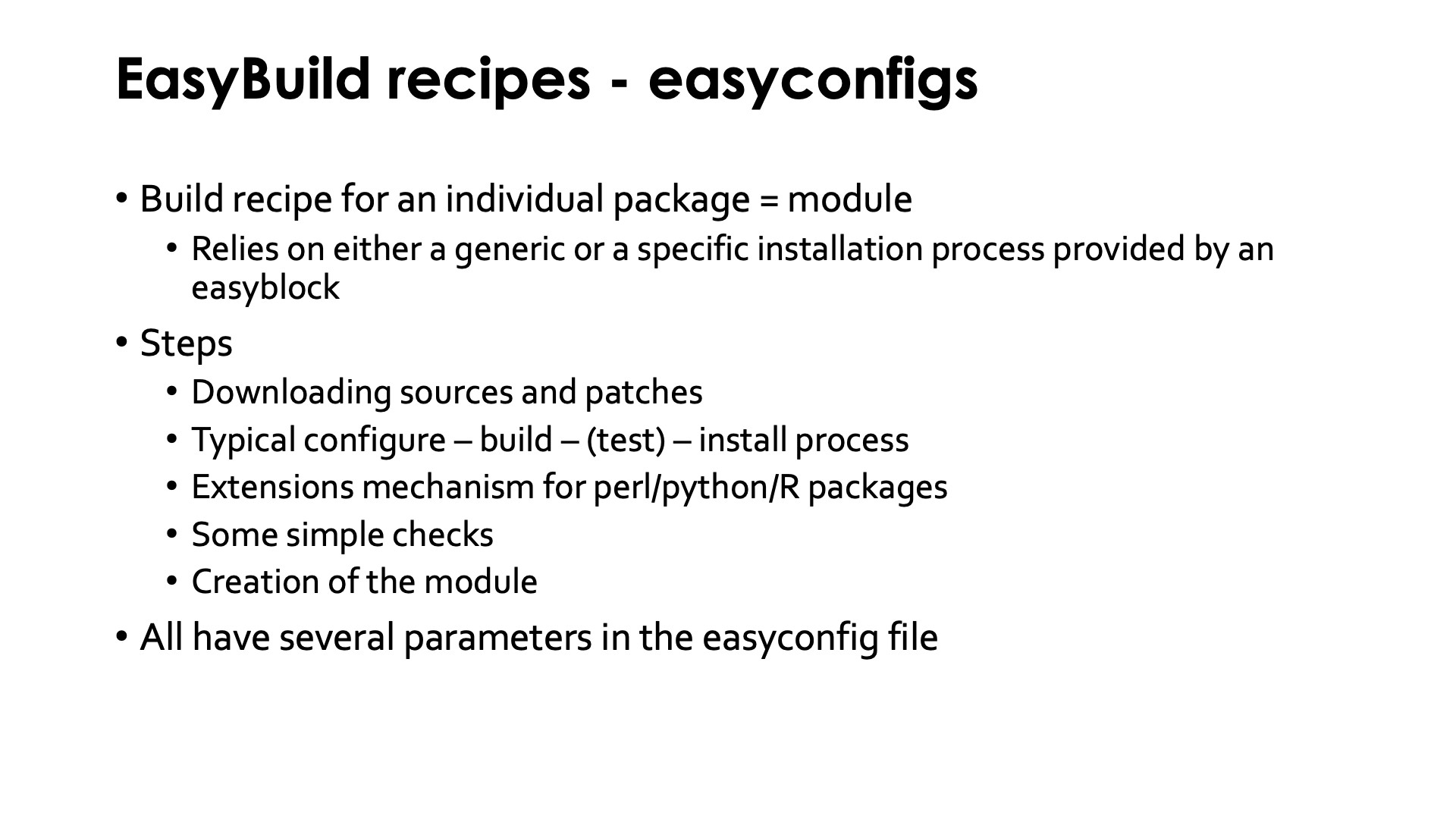 EasyBuild recipes - easyconfigs