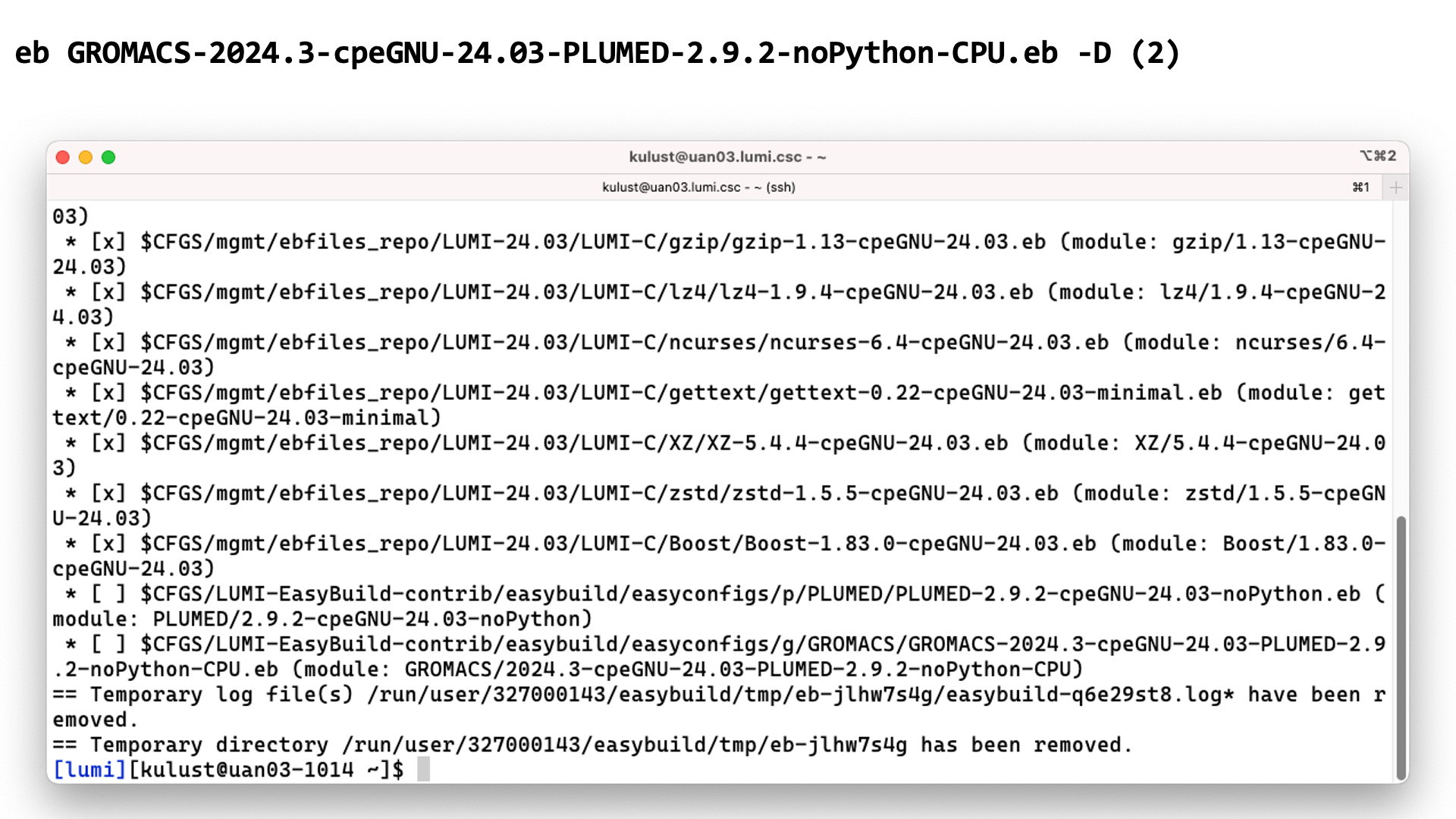 eb GROMACS-2024.3-cpeGNU-24.03-PLUMED-2.9.2-noPython-CPU.eb –D (2)