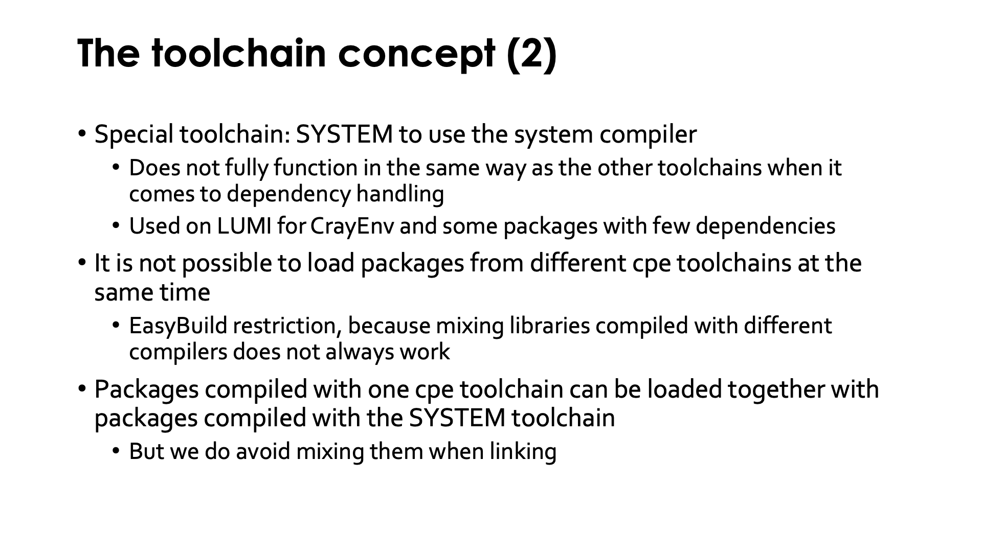 The toolchain concept 2