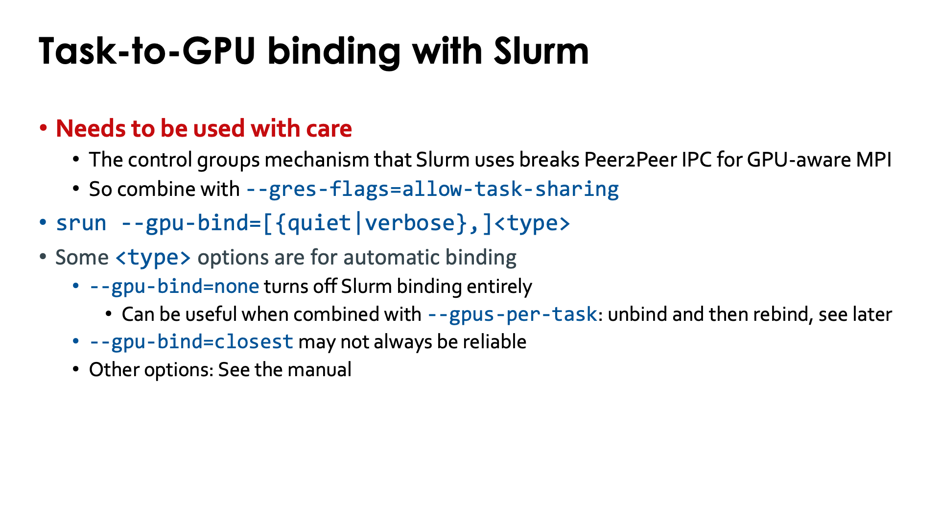 Slide Task-to-GPU binding with Slurm (1)