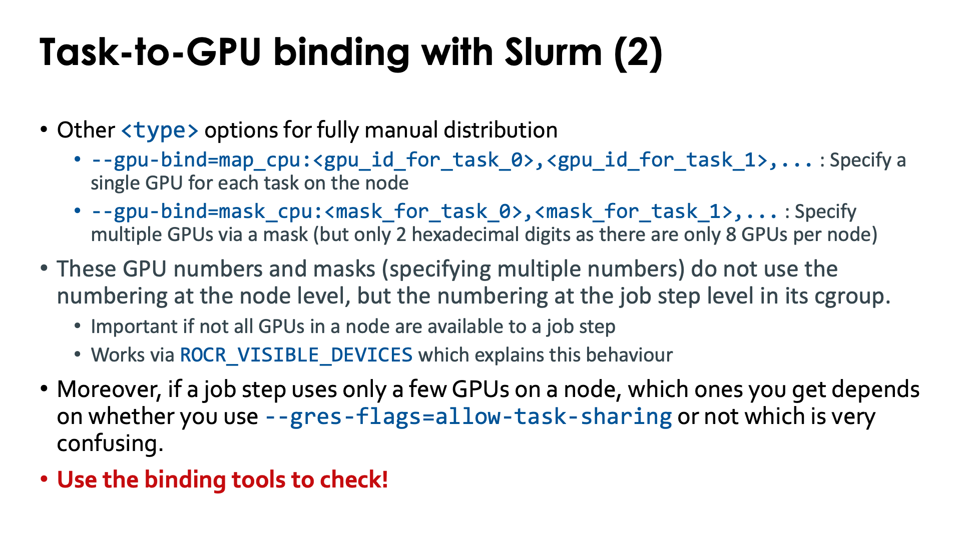 Slide Task-to-GPU binding with Slurm (2)