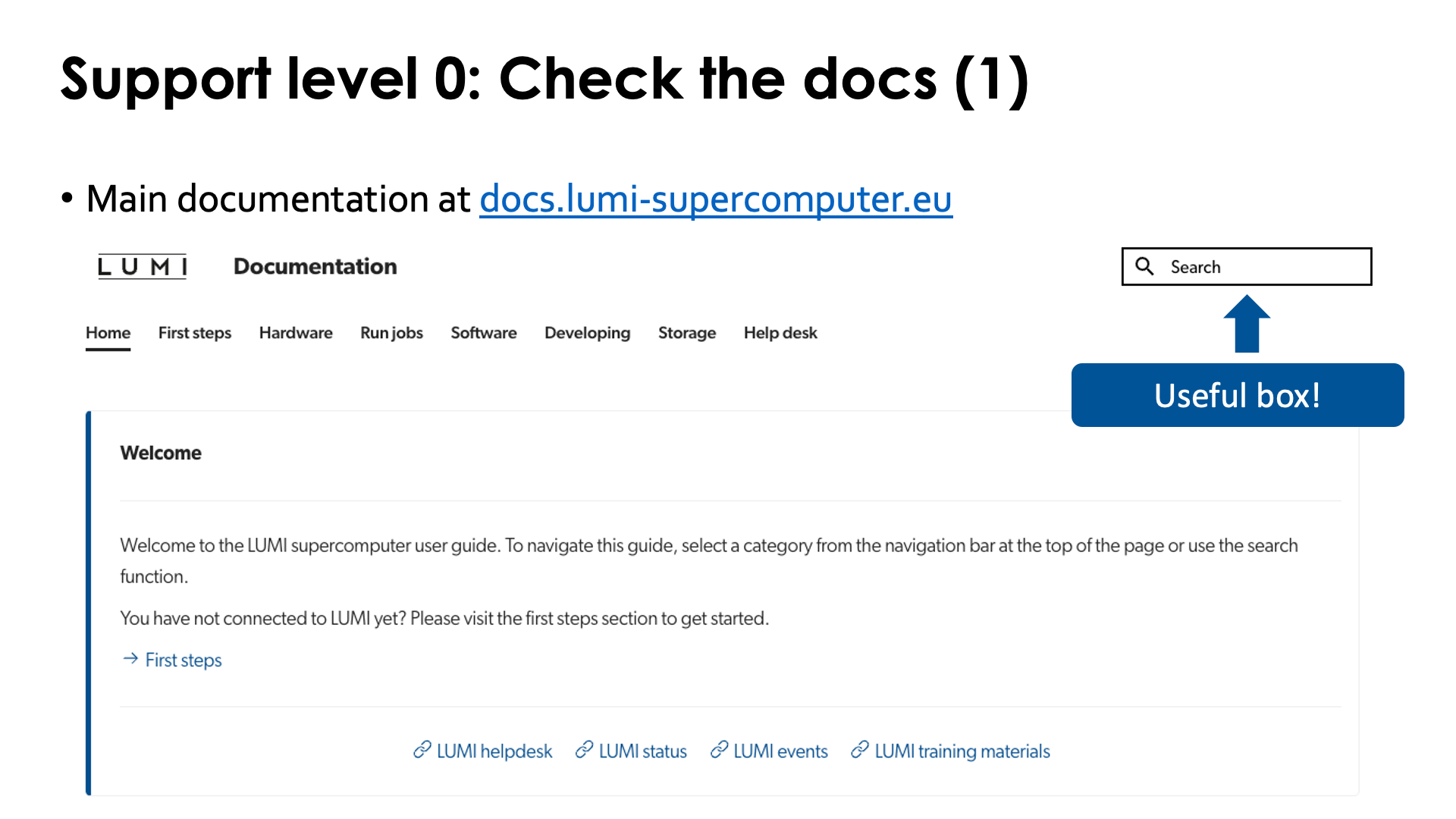 L0 support: Check the docs! (1)