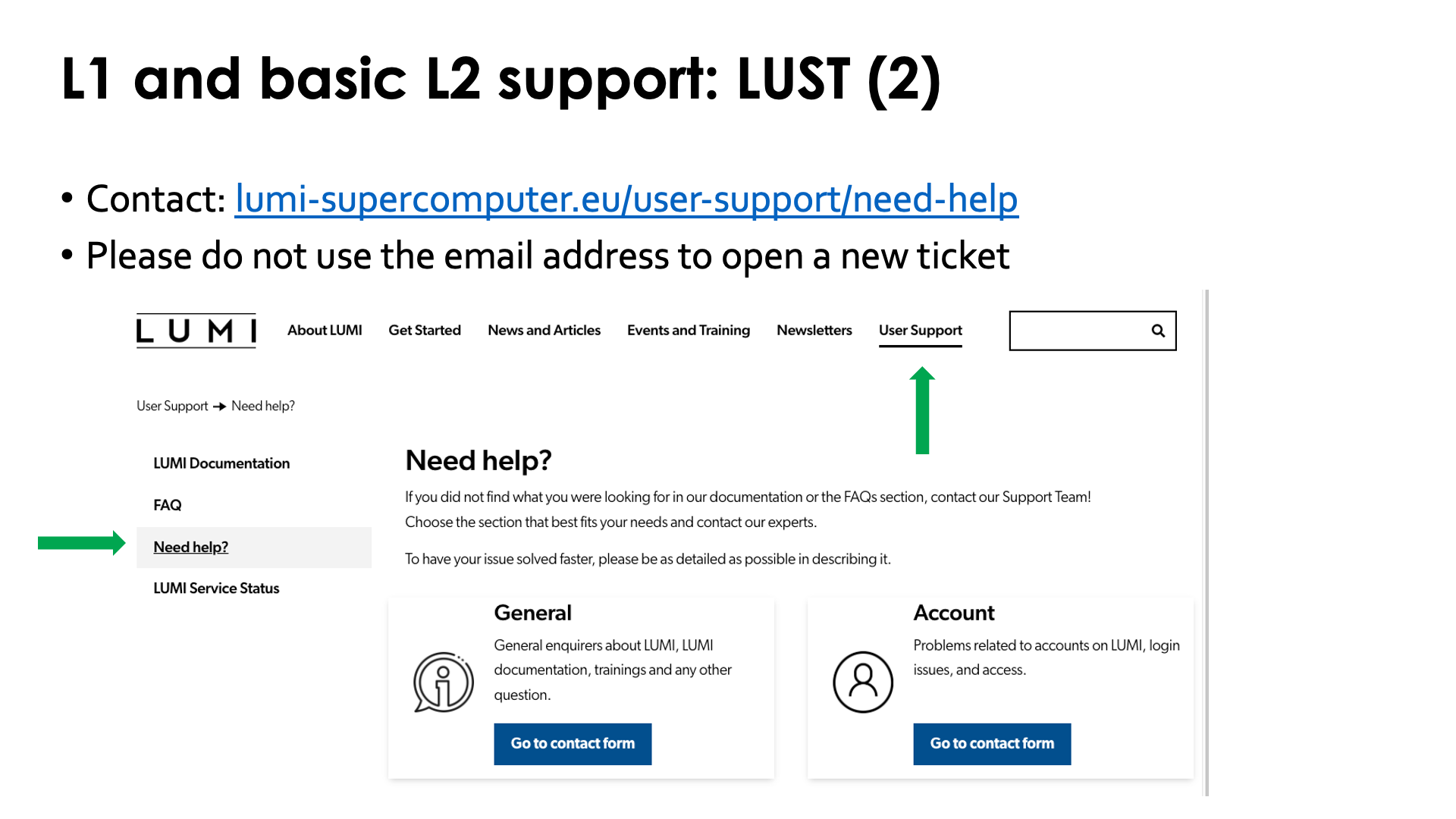 L1 and basic L2: LUST (2)