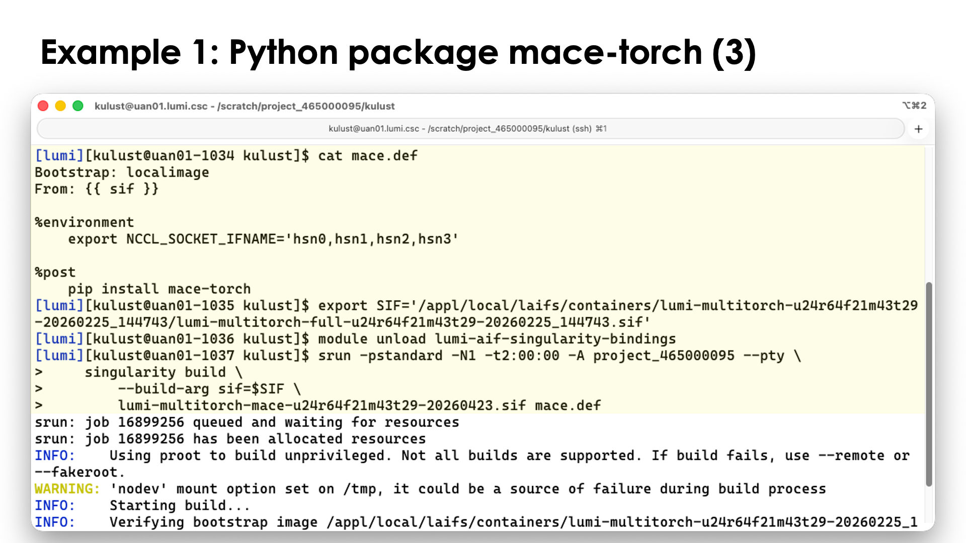 Example 1: Python package mace-torch (3)