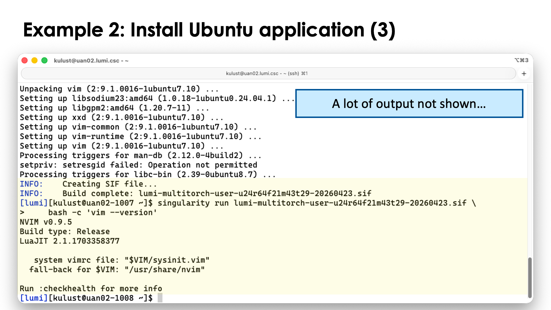 Example 2: Install Ubuntu application (3)
